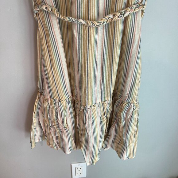 Marine Layer Laney Mini Sundress SMALL in Beachy Stripe Linen Blend - Picture 7 of 9